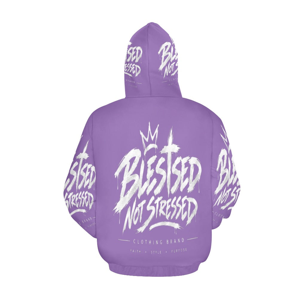 Blessed Not Stressed Women's Graphic Drawstring Hoodie