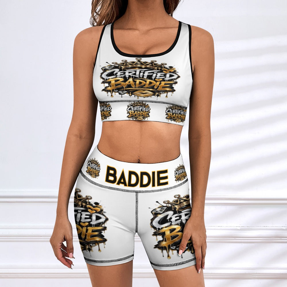 CERTIFIED BADDIE Women's Yoga Set with Shorts – Luxe Activewear