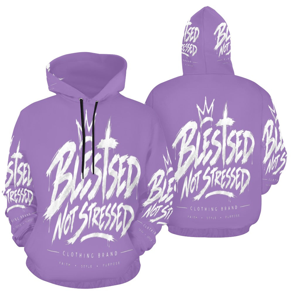 Blessed Not Stressed Women's Graphic Drawstring Hoodie