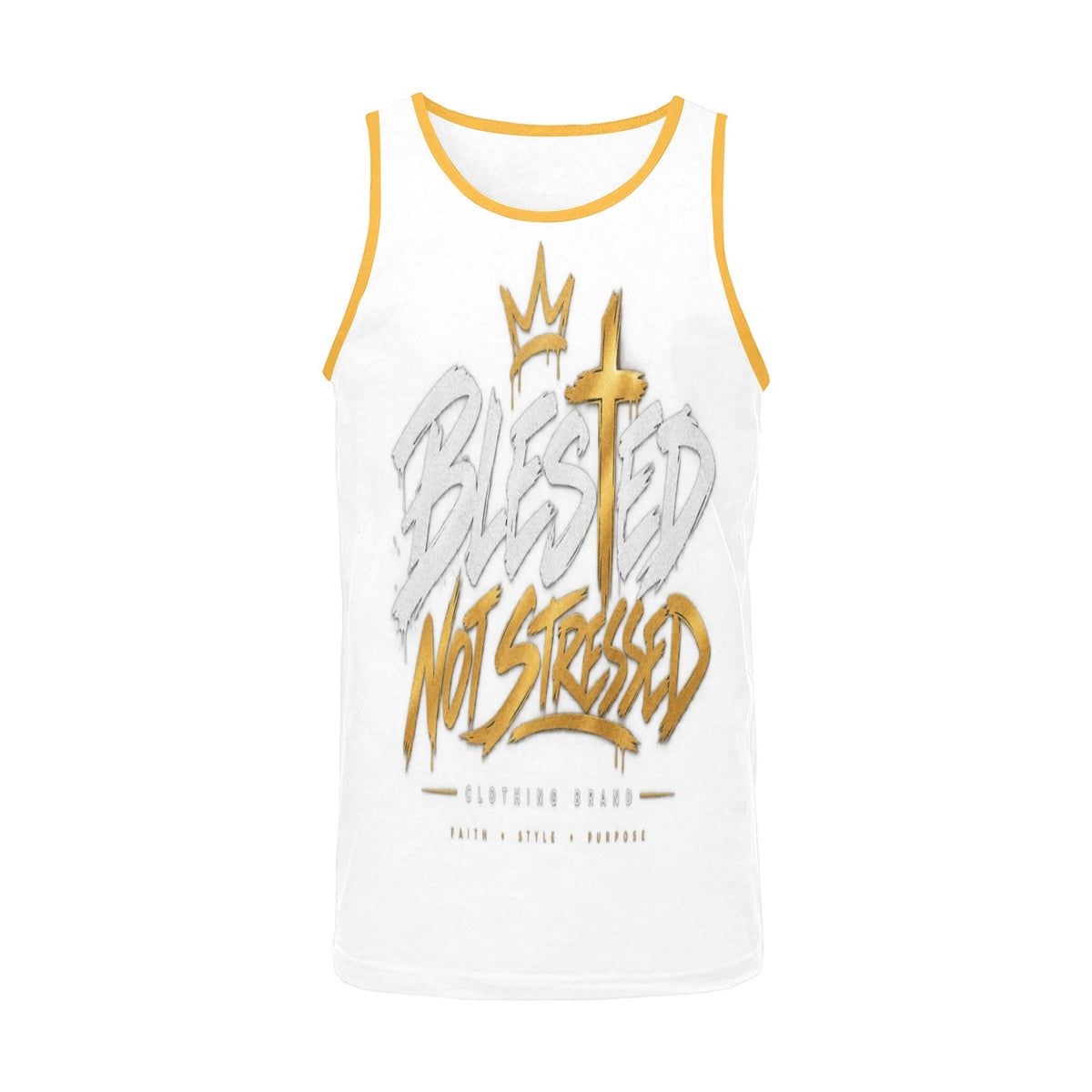 Blessed Not Stressed Men's All-Over Print Tank Top