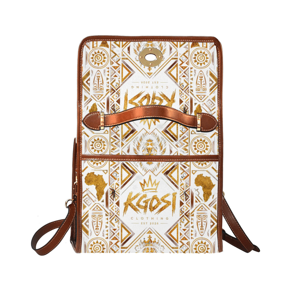 KGOSI LUXURY Waterproof Canvas Bag-Brown (All Over Print) (1641)