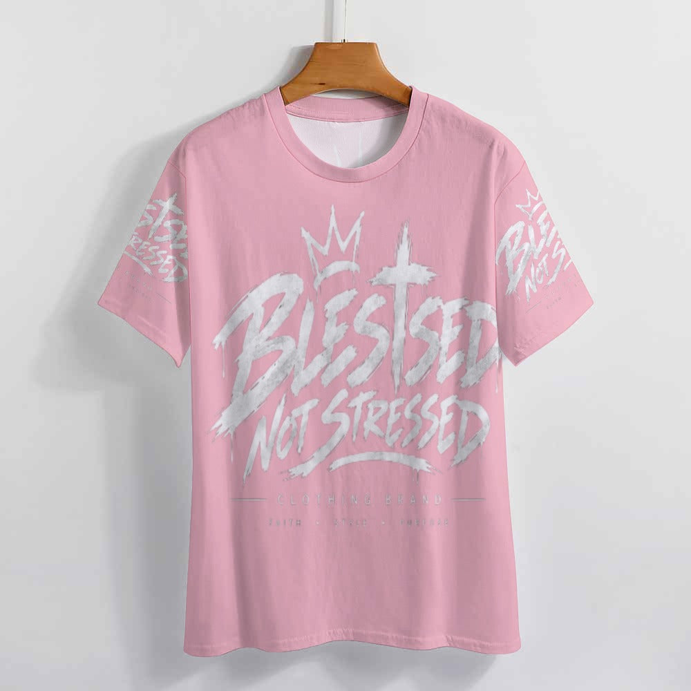 Blessed Not Stressed Women's All-Over Print T-Shirt