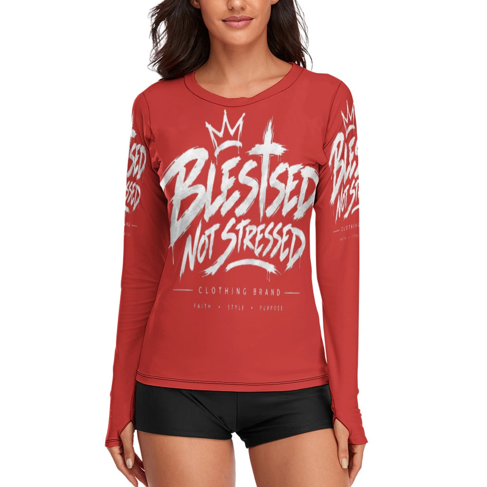 Blessed Not Stressed Women's Lightweight Long Sleeve T-Shirt