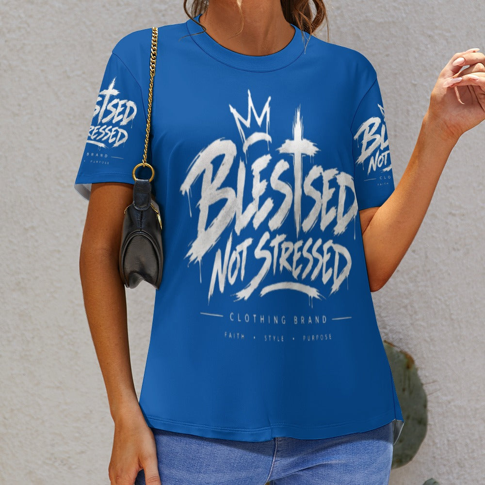 Blessed Not Stressed Women's All-Over Print T-Shirt