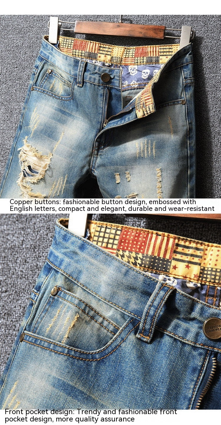 Ripped Jeans American Casual Loose