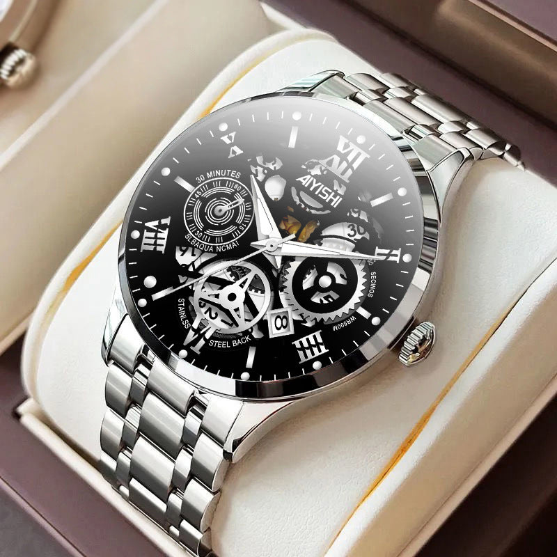 Men's Stainless Steel Waterproof luxurious watch