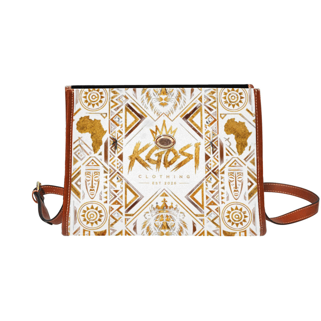 KGOSI LUXURY Waterproof Canvas Bag-Brown (All Over Print) (1641)