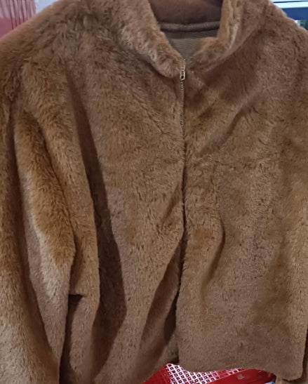 Fashion Stand Collar Plush Jacket
