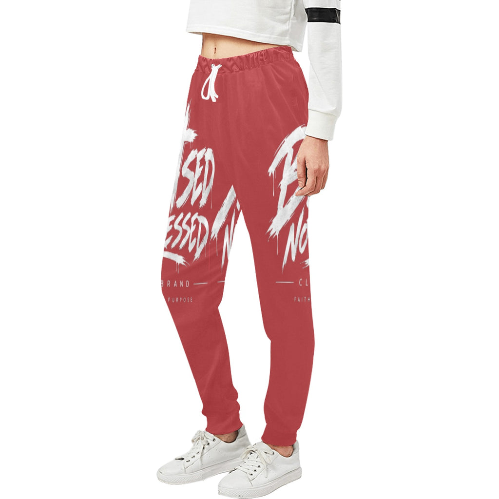 Blessed Not Stressed Relaxed-Fit Drawstring Sweatpants