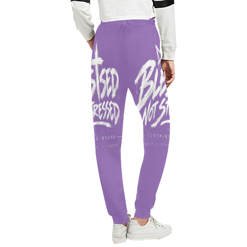 Blessed Not Stressed Relaxed-Fit Drawstring Sweatpants