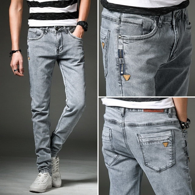 Denim Skinny Jeans Distressed Men Spring Autumn Clothing Good Quality