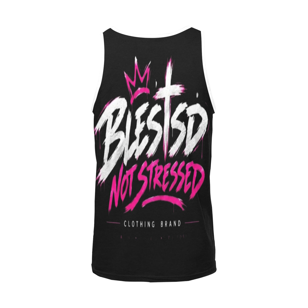 Blessed Not Stressed Men's Relaxed-Fit Graphic Tank Top