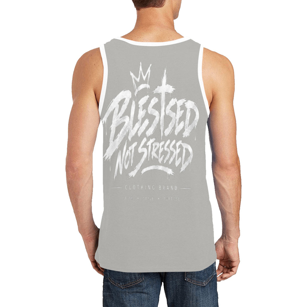 Blessed Not Stressed Men's Relaxed-Fit Printed Tank Top