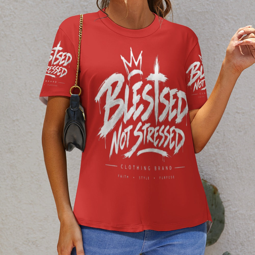 Blessed Not Stressed Women's All-Over Print T-Shirt