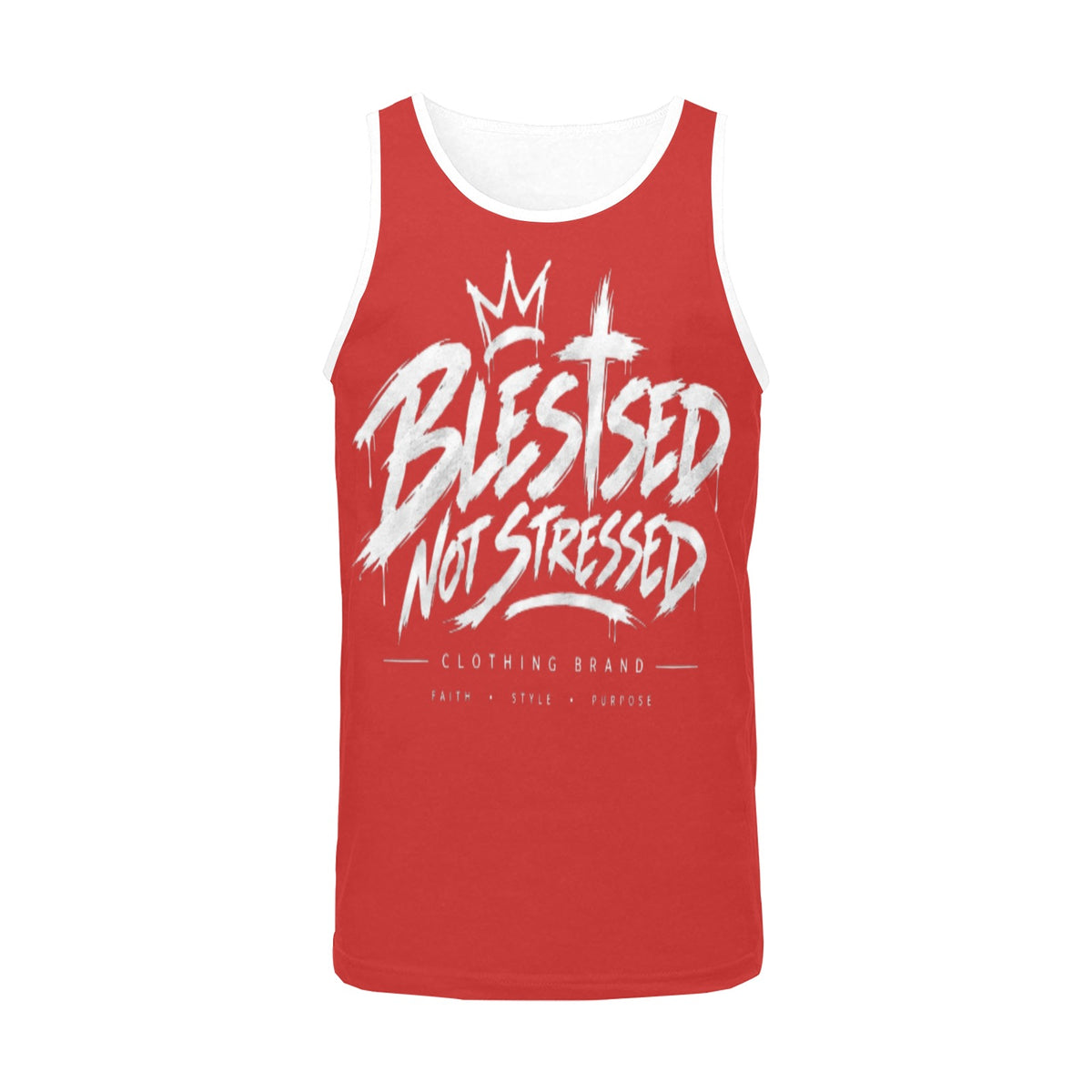 Blessed Not Stressed Men's Relaxed-Fit Printed Tank Top