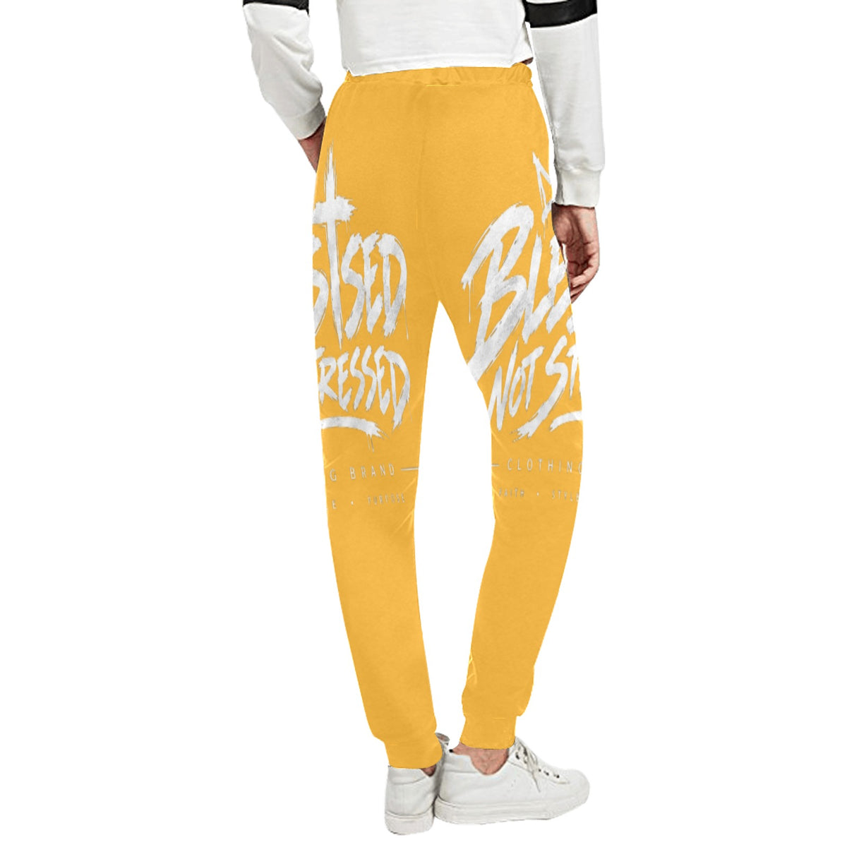Blessed Not Stressed Relaxed-Fit Drawstring Sweatpants
