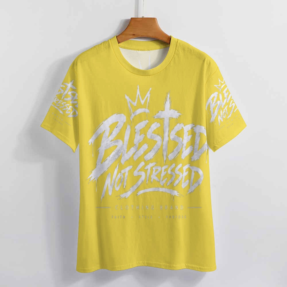 Blessed Not Stressed Women's All-Over Print T-Shirt