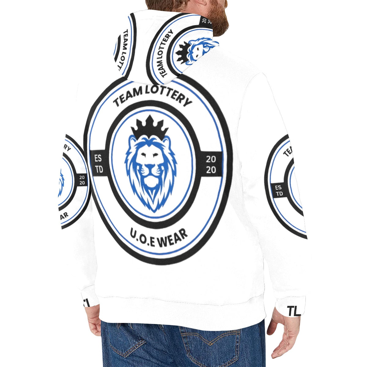 TEAM LOTTERY LION Men's Long Sleeve Fleece Hoodie