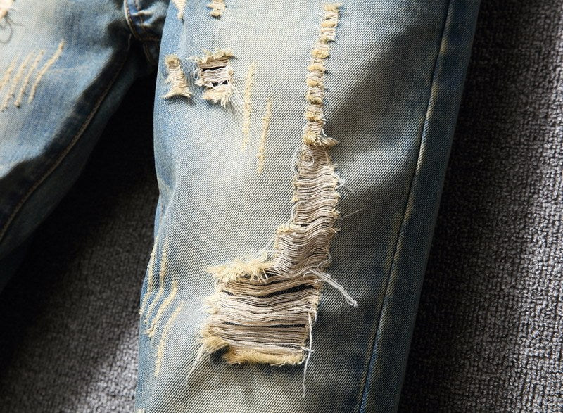 Ripped Jeans American Casual Loose