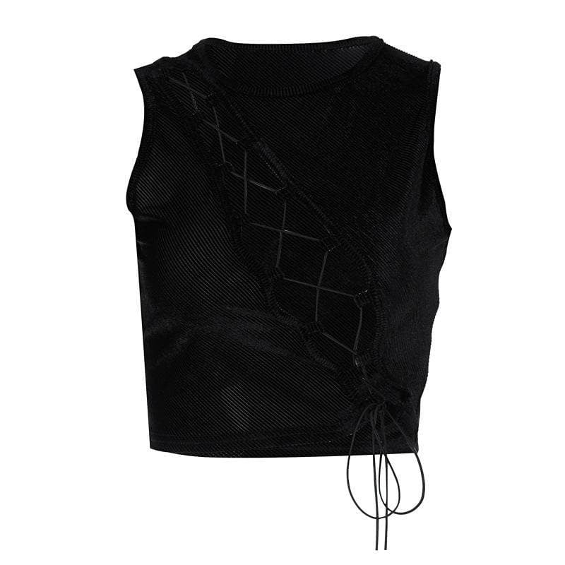Chest Cutout Strapless Vest