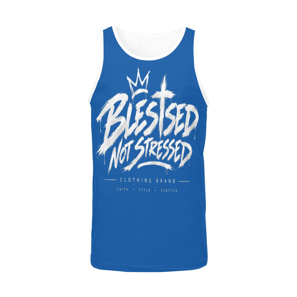 Blessed Not Stressed Men's Relaxed-Fit Printed Tank Top