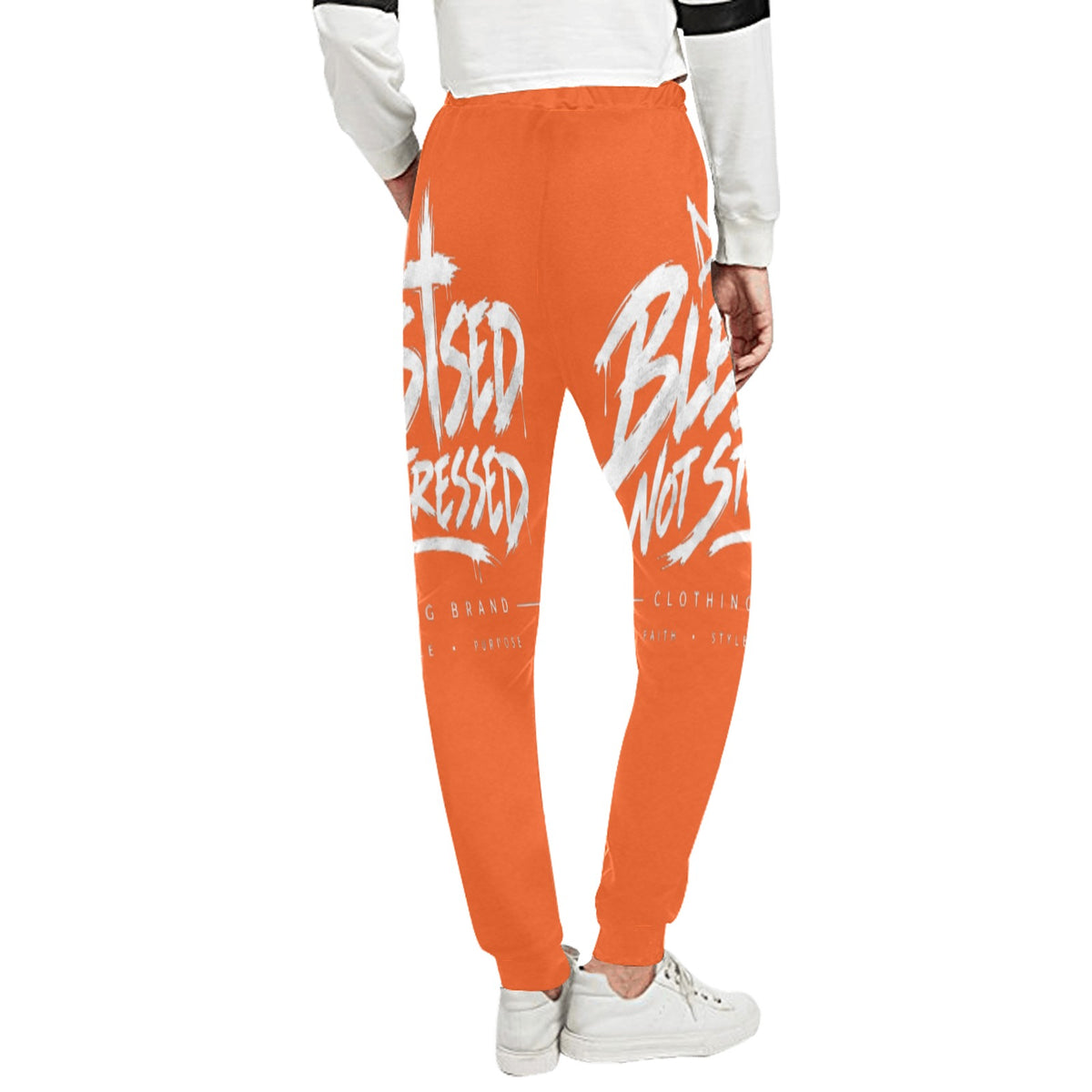 Blessed Not Stressed Relaxed-Fit Drawstring Sweatpants
