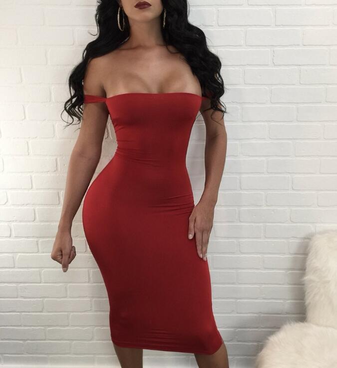 Beautiful solid color club dress