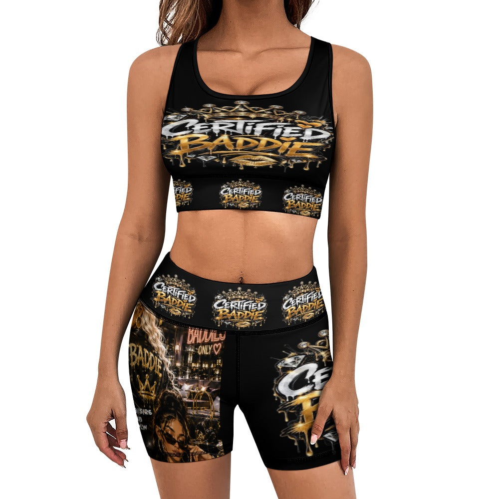CERTIFIED BADDIE Women's Yoga Set with Shorts – Premium Activewear