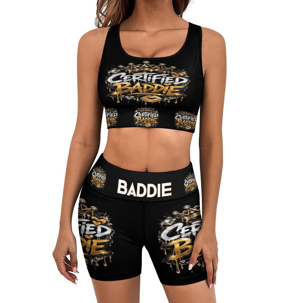 CERTIFIED BADDIE Women's Yoga Set with Shorts – Luxe Activewear