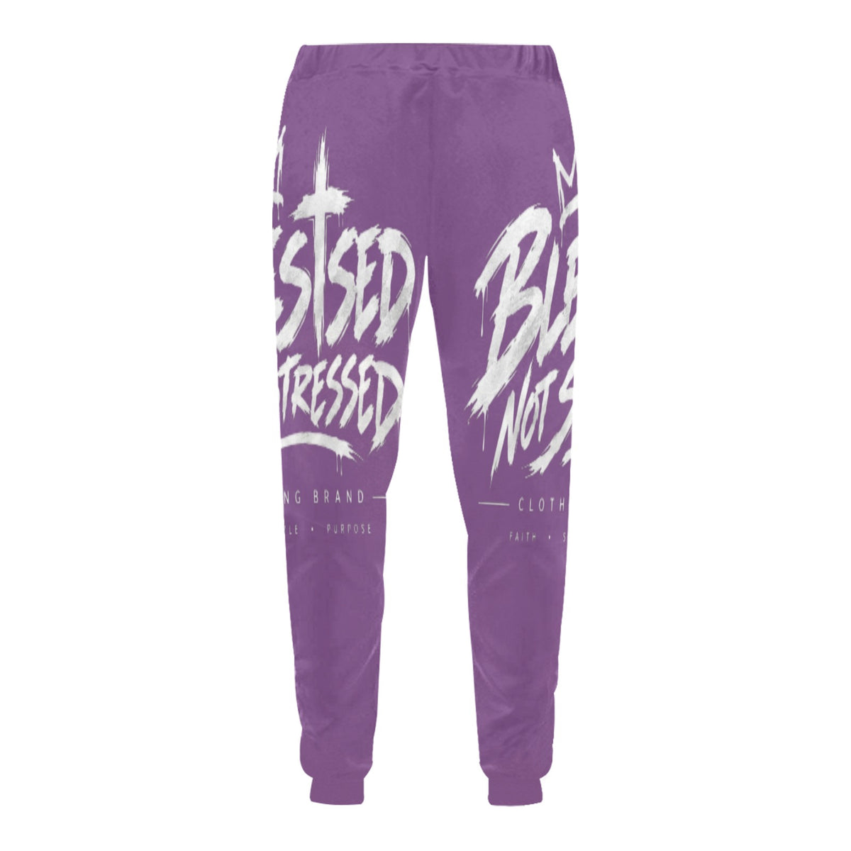 Blessed Not Stressed Relaxed-Fit Drawstring Sweatpants