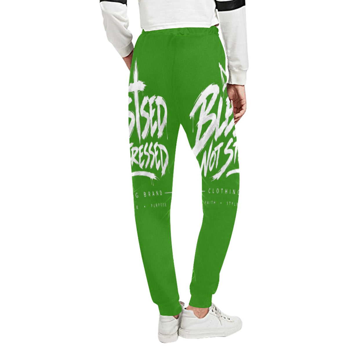 Blessed Not Stressed Relaxed-Fit Drawstring Sweatpants