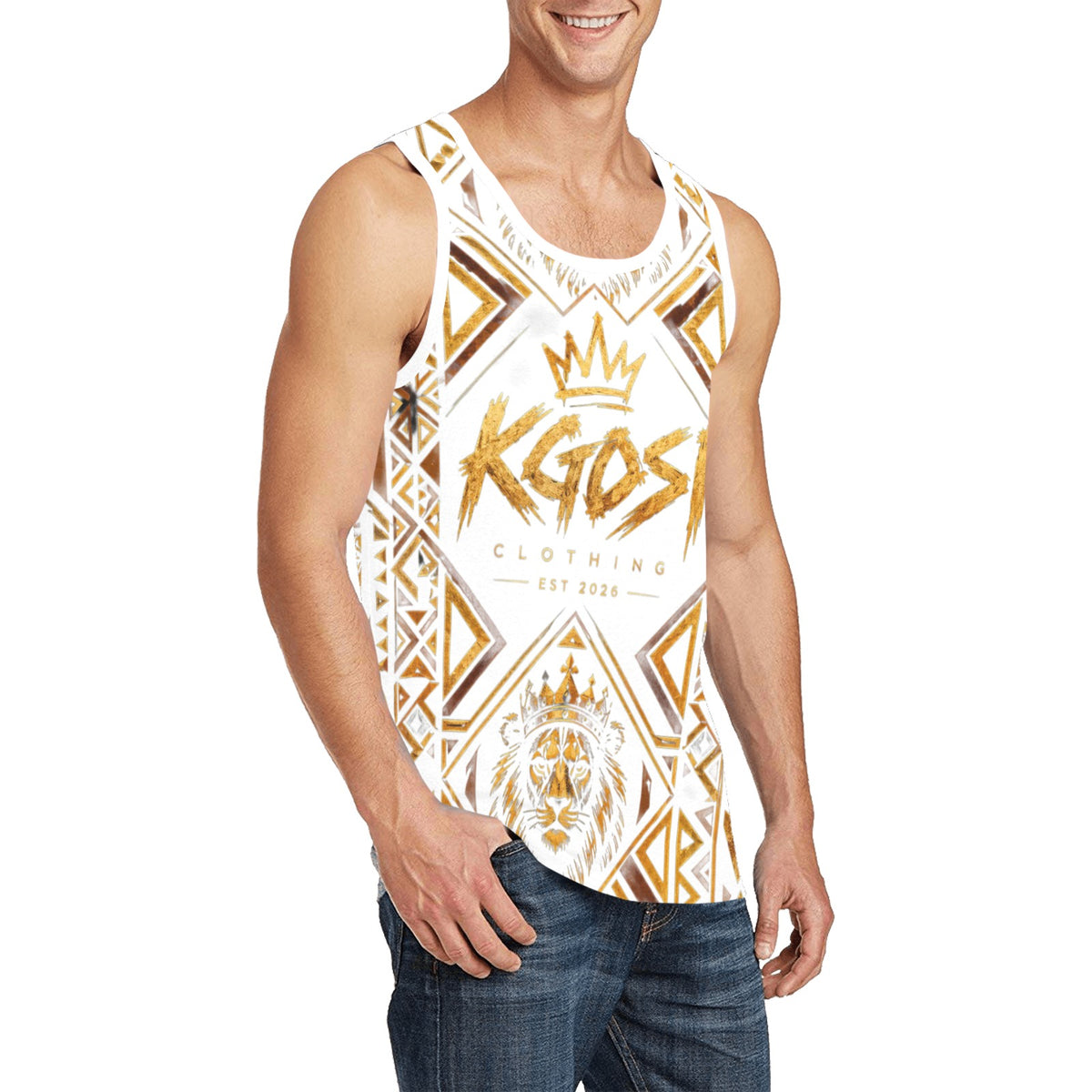 KGOSI Men's All Over Print Tank Top (Model T57)