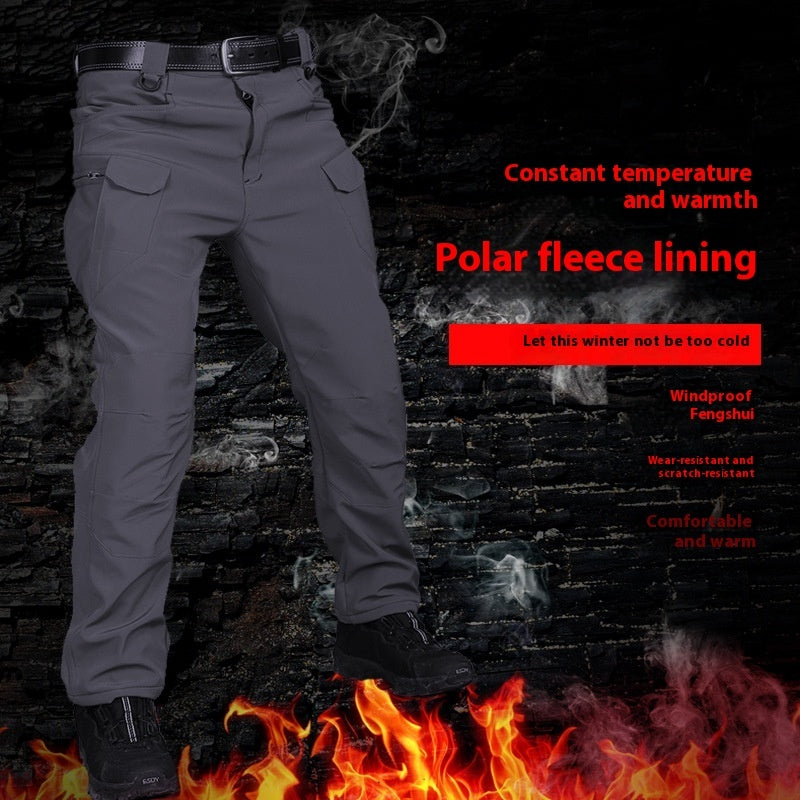 Tactical  Men's Fleece-lined Waterproof Shark Skin Pants