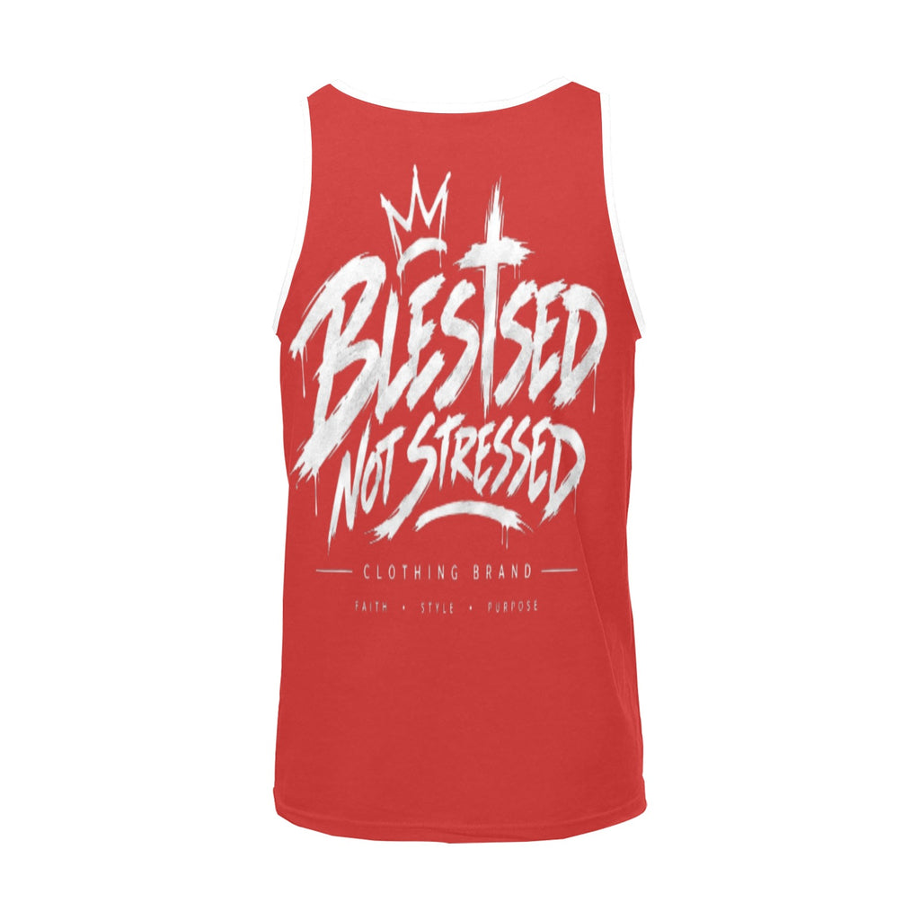 Blessed Not Stressed Men's Relaxed-Fit Printed Tank Top