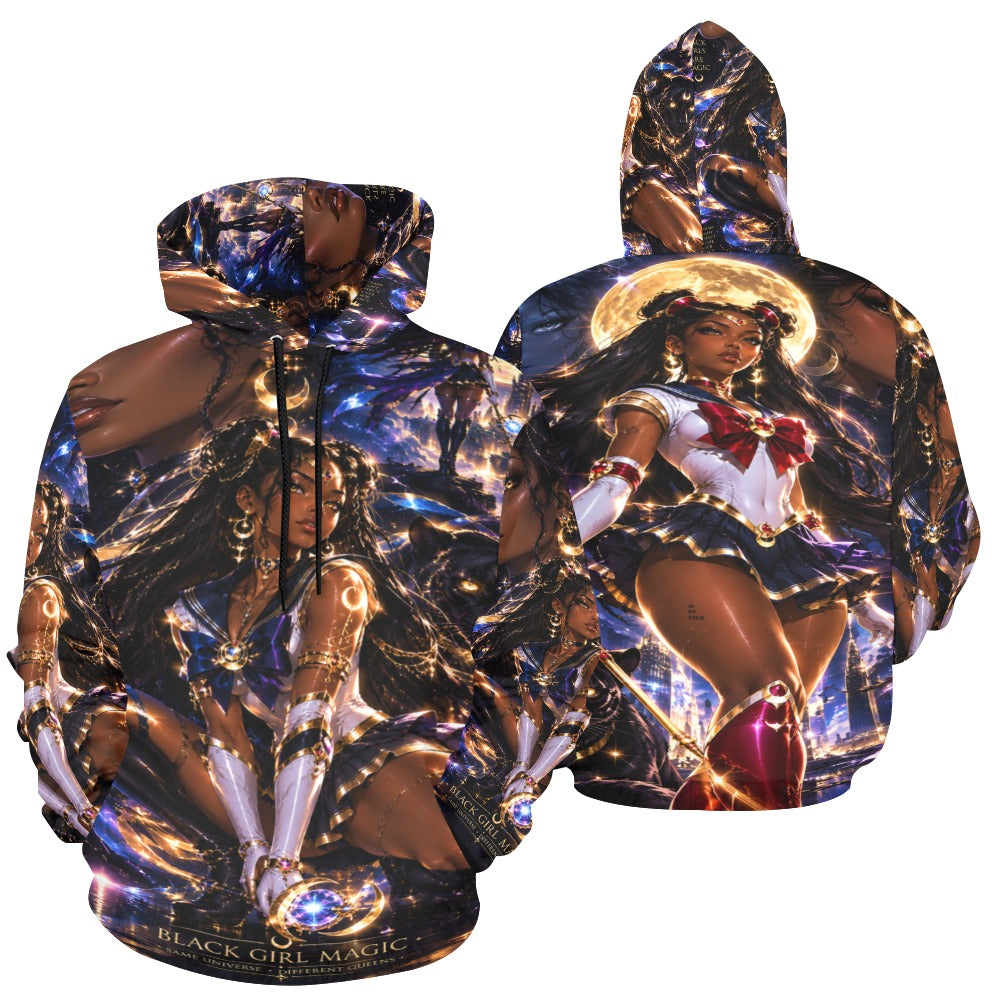 LIMITED EDITION MOONBLADE Women's All Over Print Hoodie (Model H13)