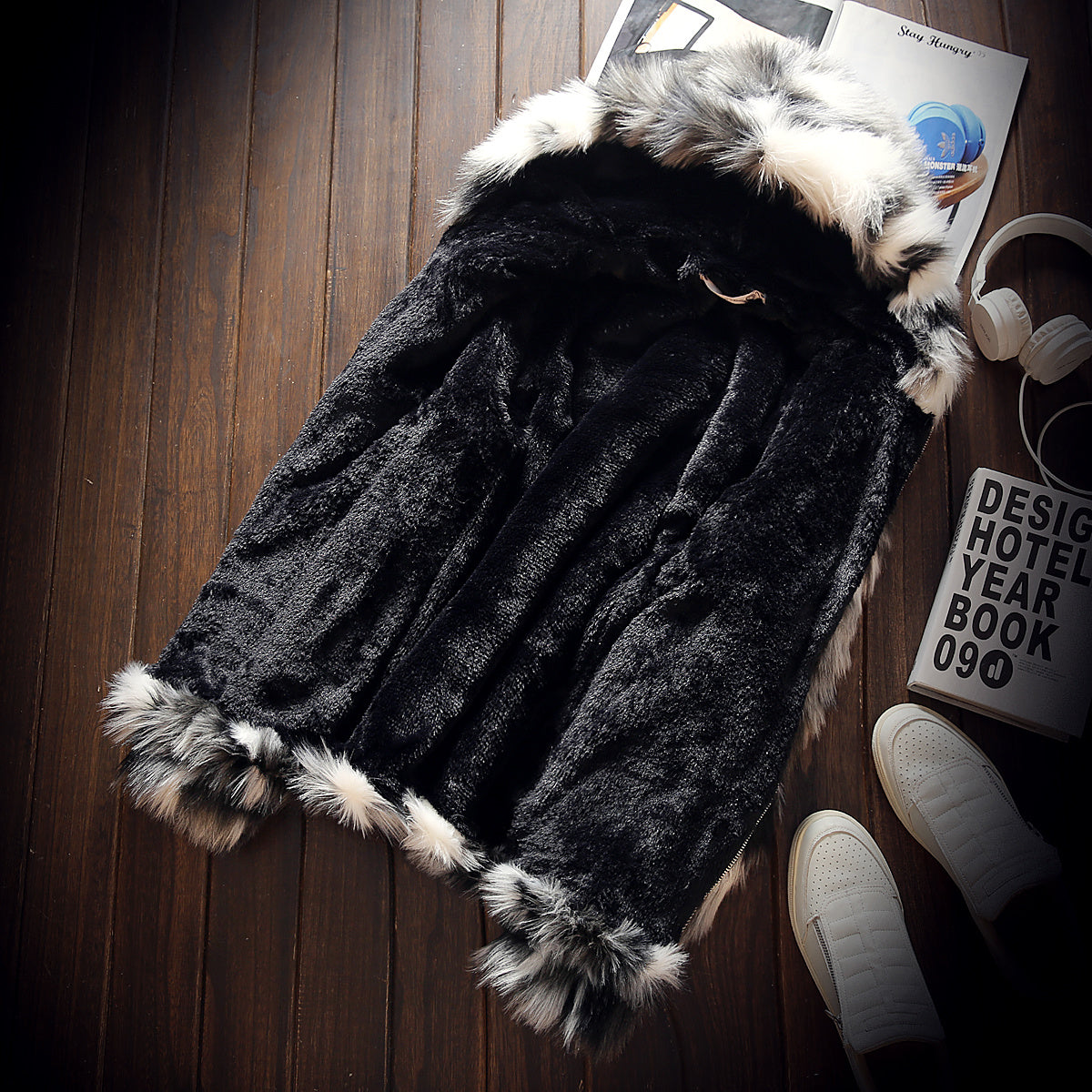 Autumn and winter luxury fur  jacket