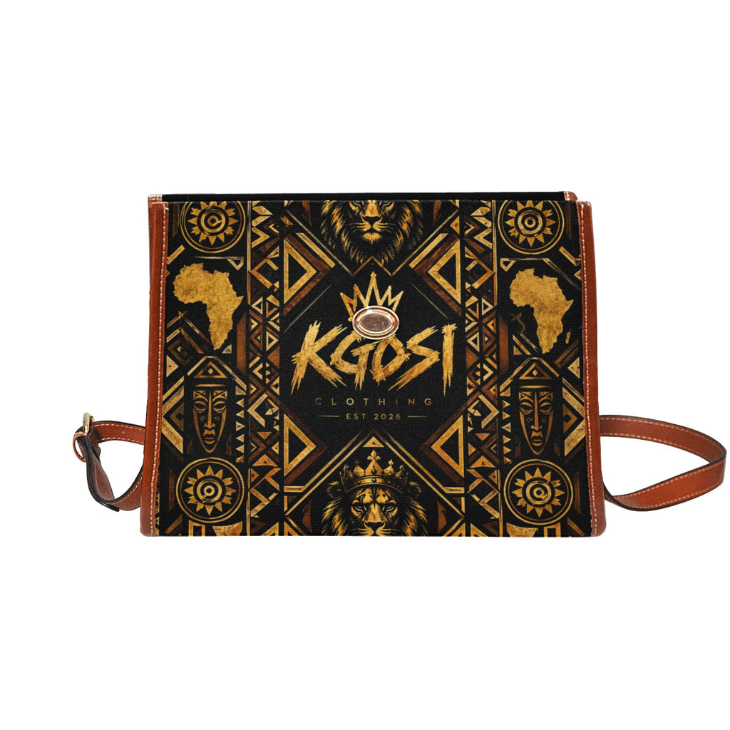 KGOSI LUXURY Waterproof Canvas Bag-Brown (All Over Print) (1641)