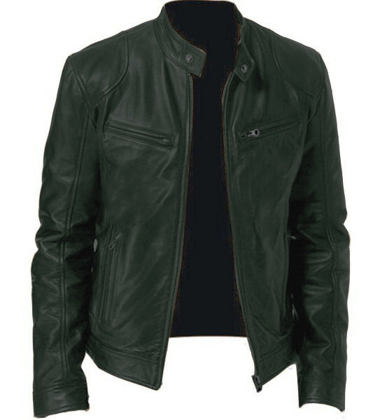 Men's Casual  Leather Jacket