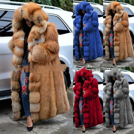 Womens luxurious Faux Fur Coat