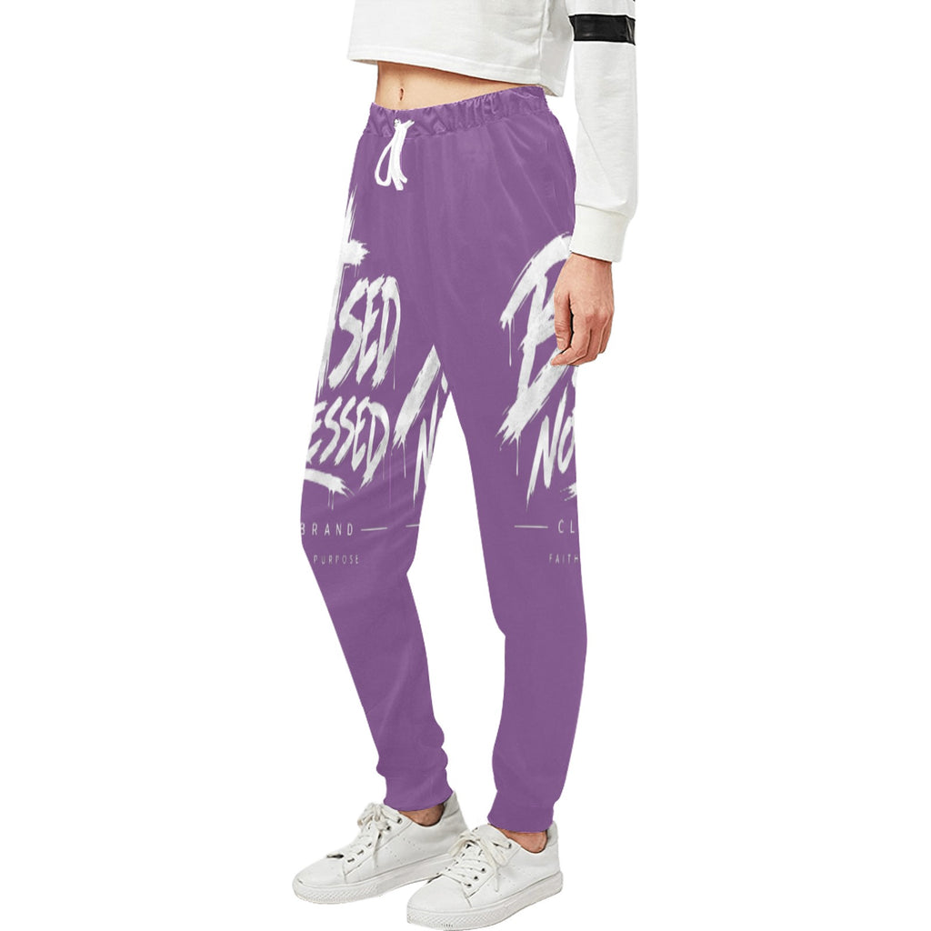 Blessed Not Stressed Relaxed-Fit Drawstring Sweatpants