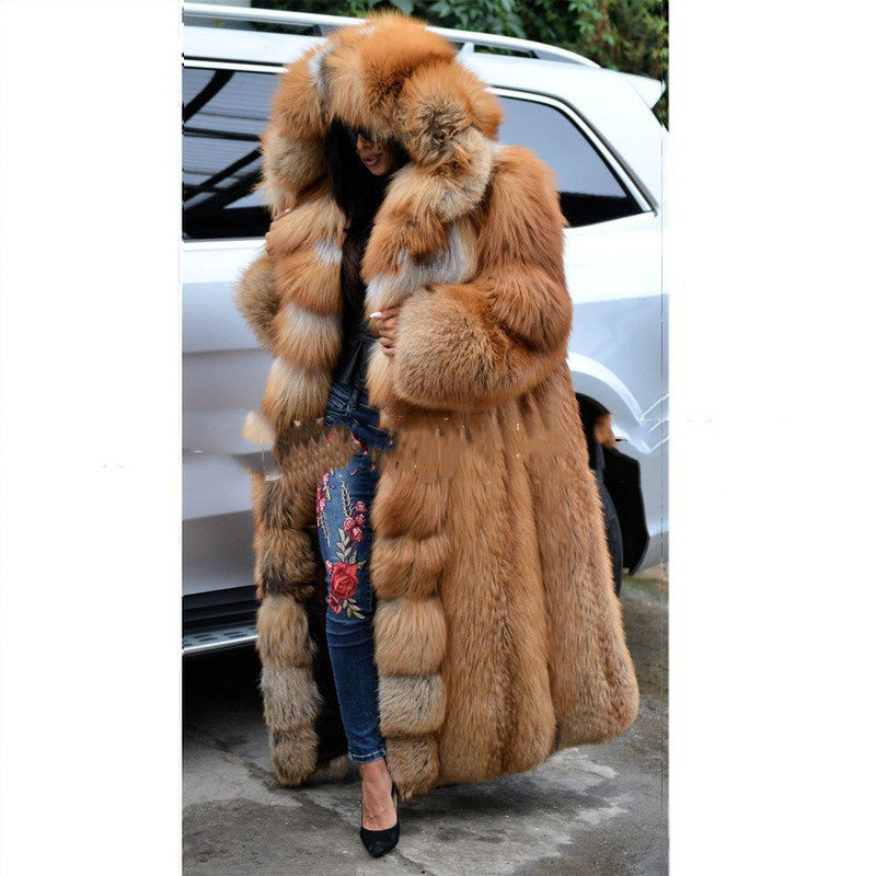 Womens luxurious Faux Fur Coat