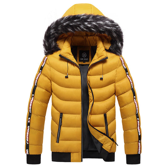 Autumn and winter men's Korean style hooded padded coat