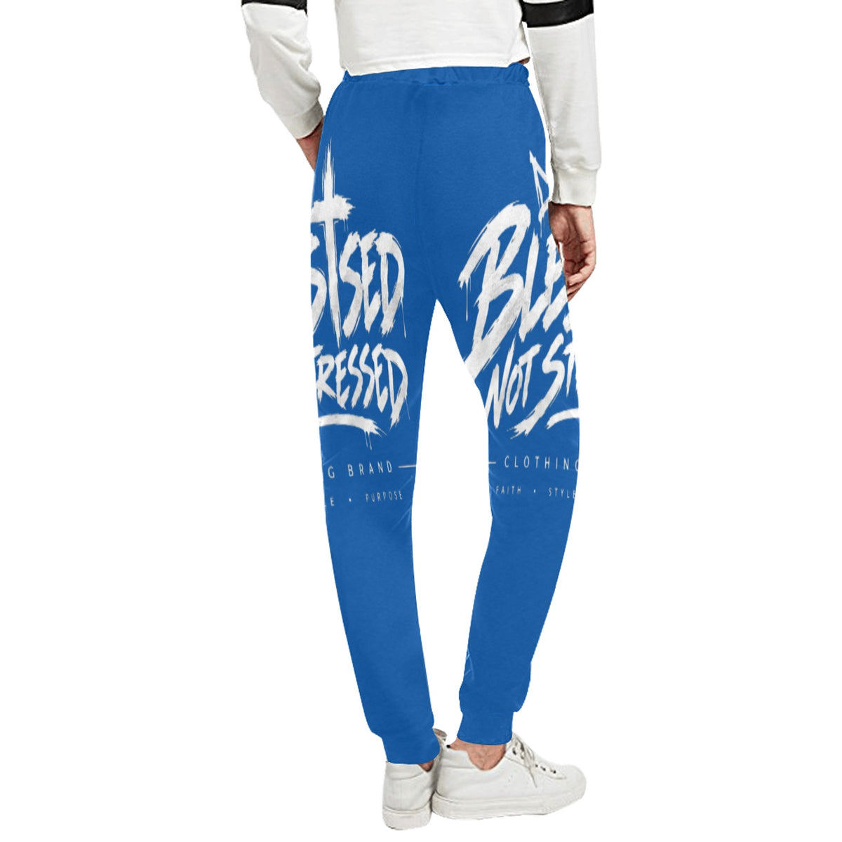 Blessed Not Stressed Relaxed-Fit Drawstring Sweatpants