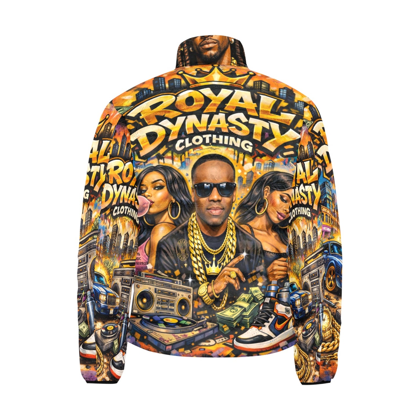 ROYAL DYNASTY BIG MONEY Men's Lightweight Bomber Jacket(ModelH41)