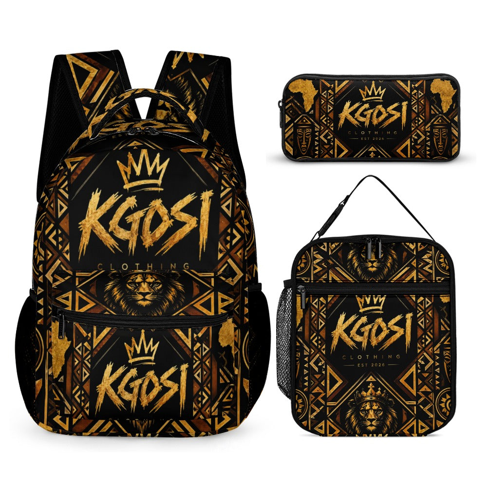 KGOSI Three-Piece Moneypack, Lunch Bag & Pencil Case Set