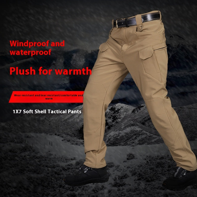 Tactical  Men's Fleece-lined Waterproof Shark Skin Pants