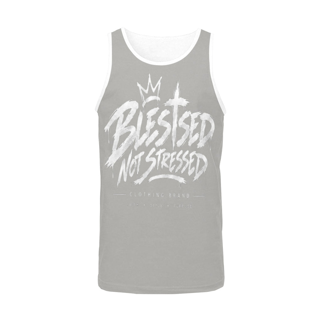 Blessed Not Stressed Men's Relaxed-Fit Printed Tank Top