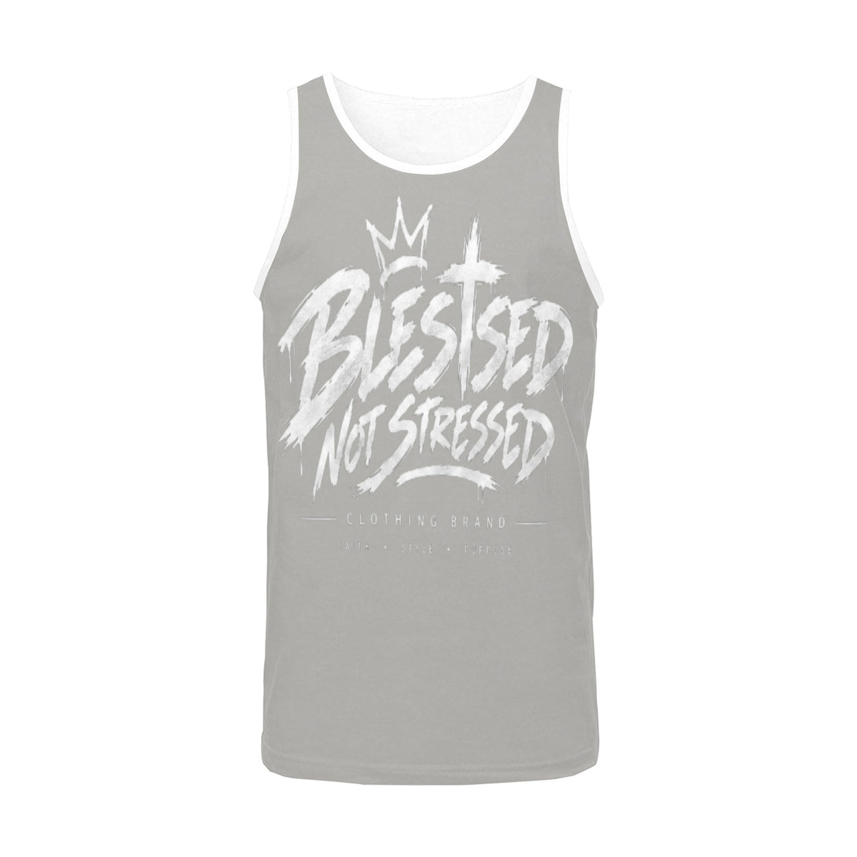 Blessed Not Stressed Men's Relaxed-Fit Printed Tank Top