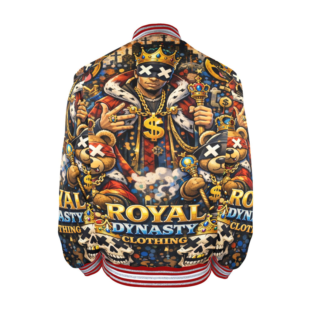 RDC RED KING EMOJI New Men's Striped Trim Bomber Jacket