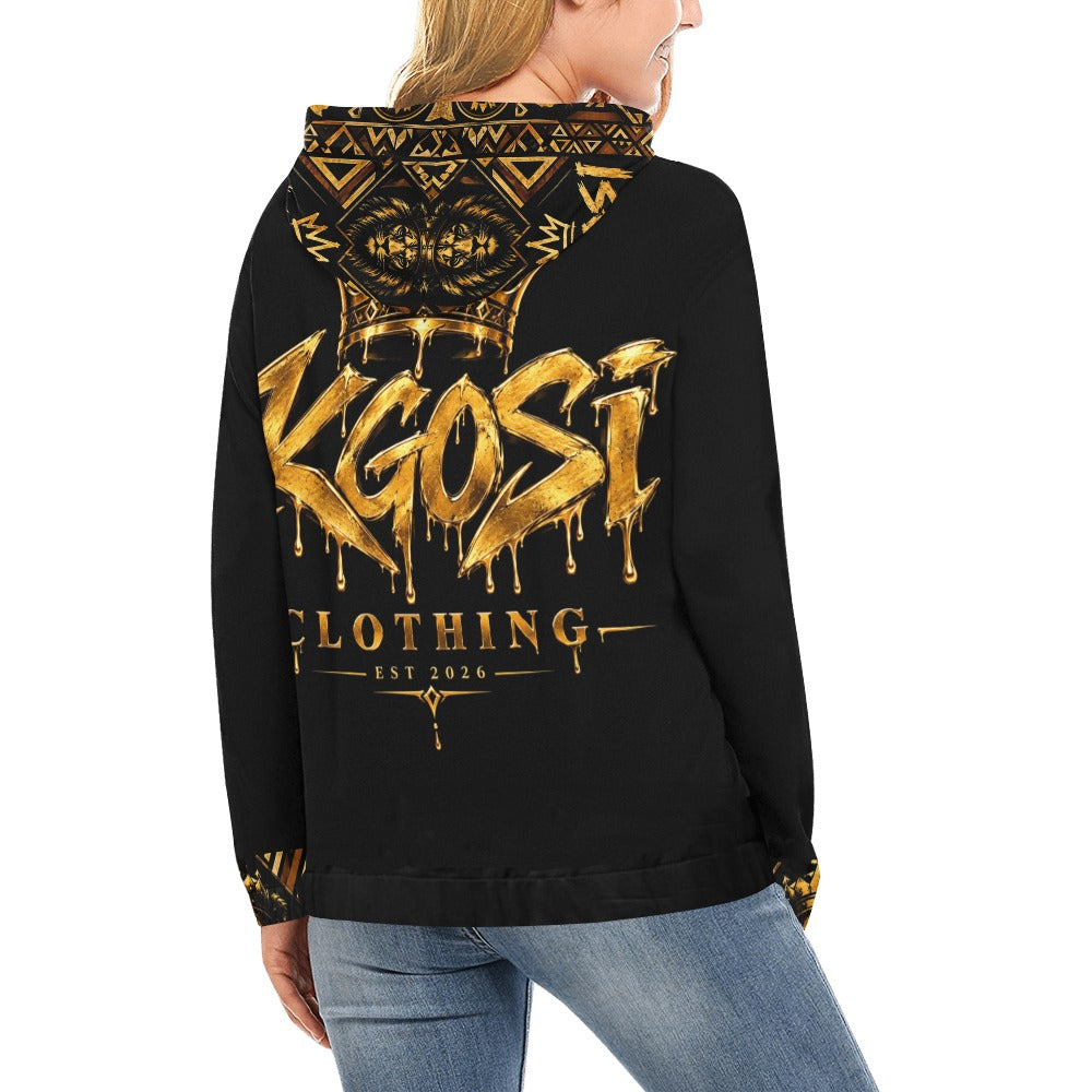 KGOSI Women's All Over Print Hoodie (Model H13)